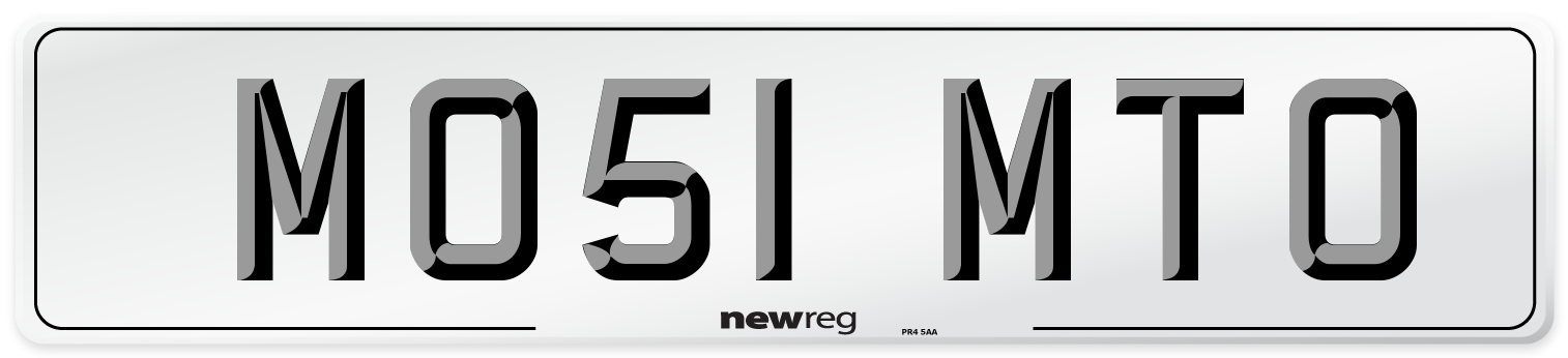 MO51 MTO Number Plate from New Reg